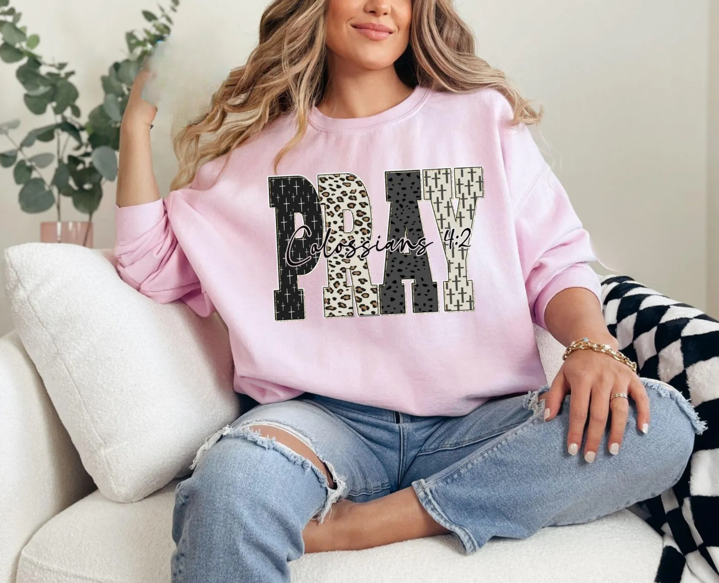 Leopard Pray Sweatshirt