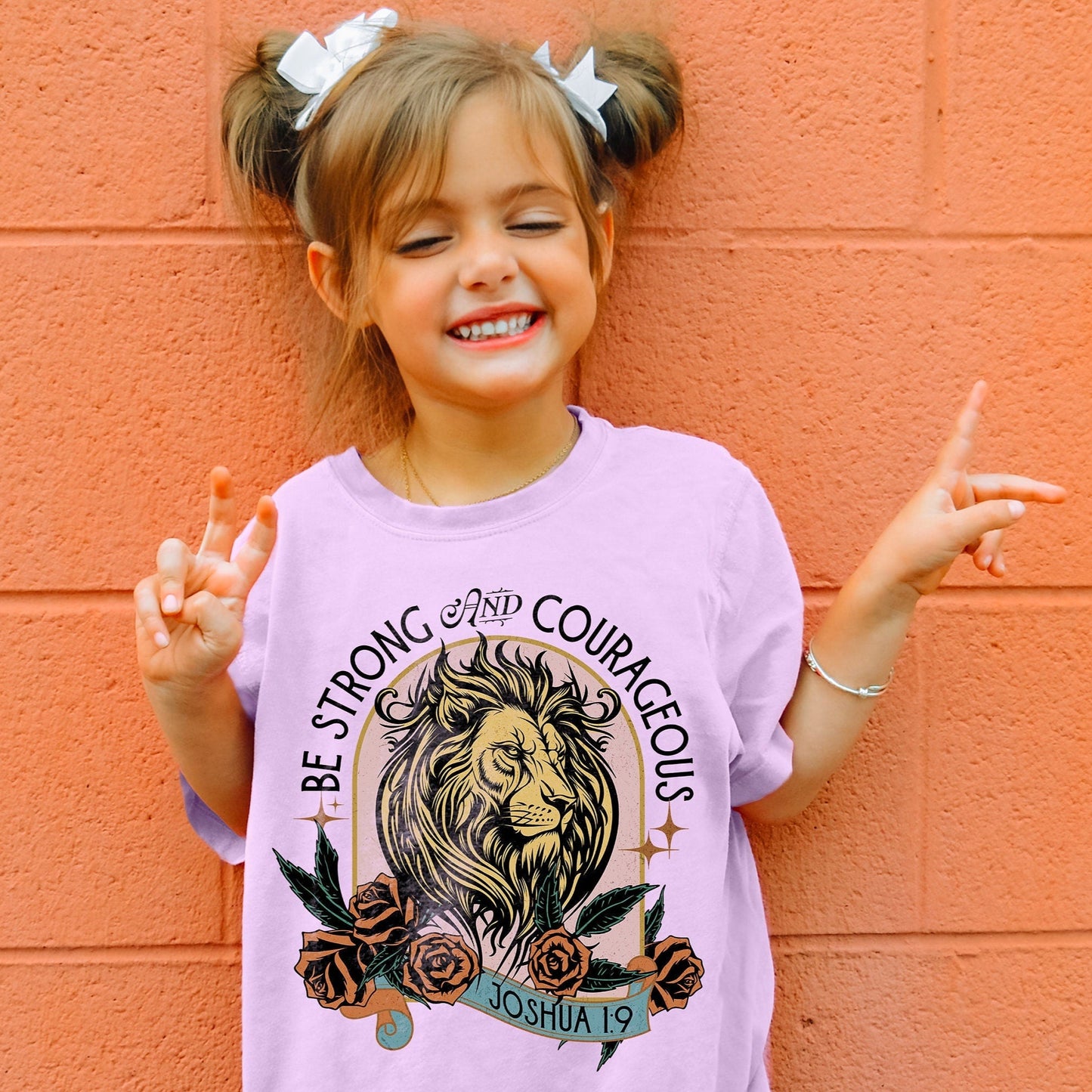 Be Strong & Courageous Kids Tee