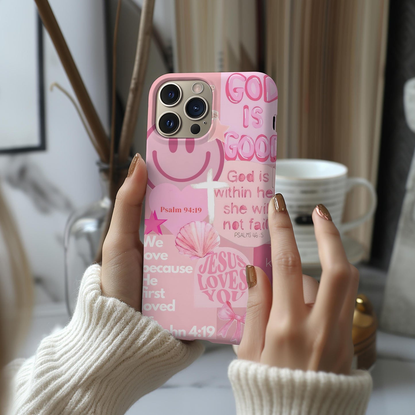 Pink God Is Good Phone Case