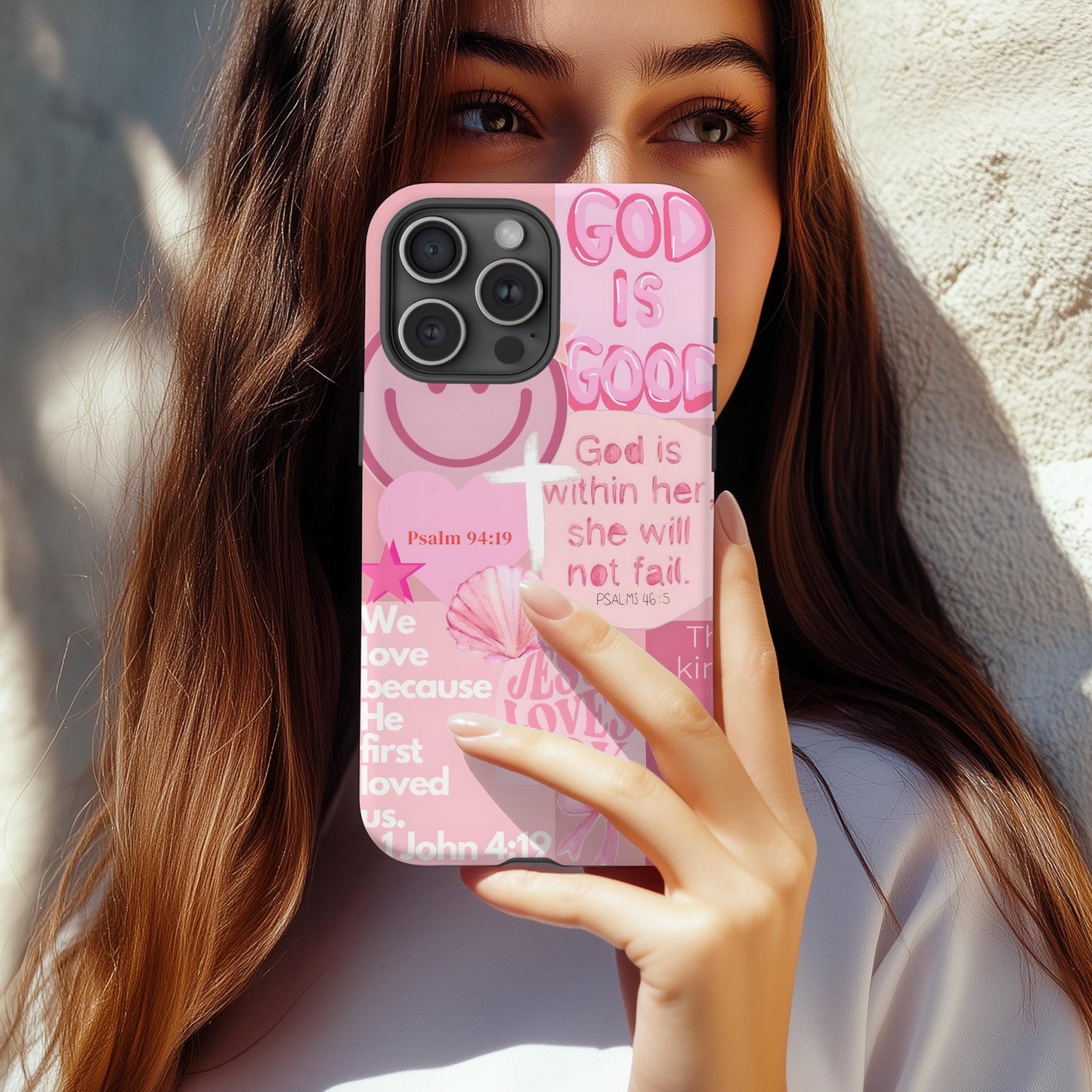 Pink God Is Good Phone Case