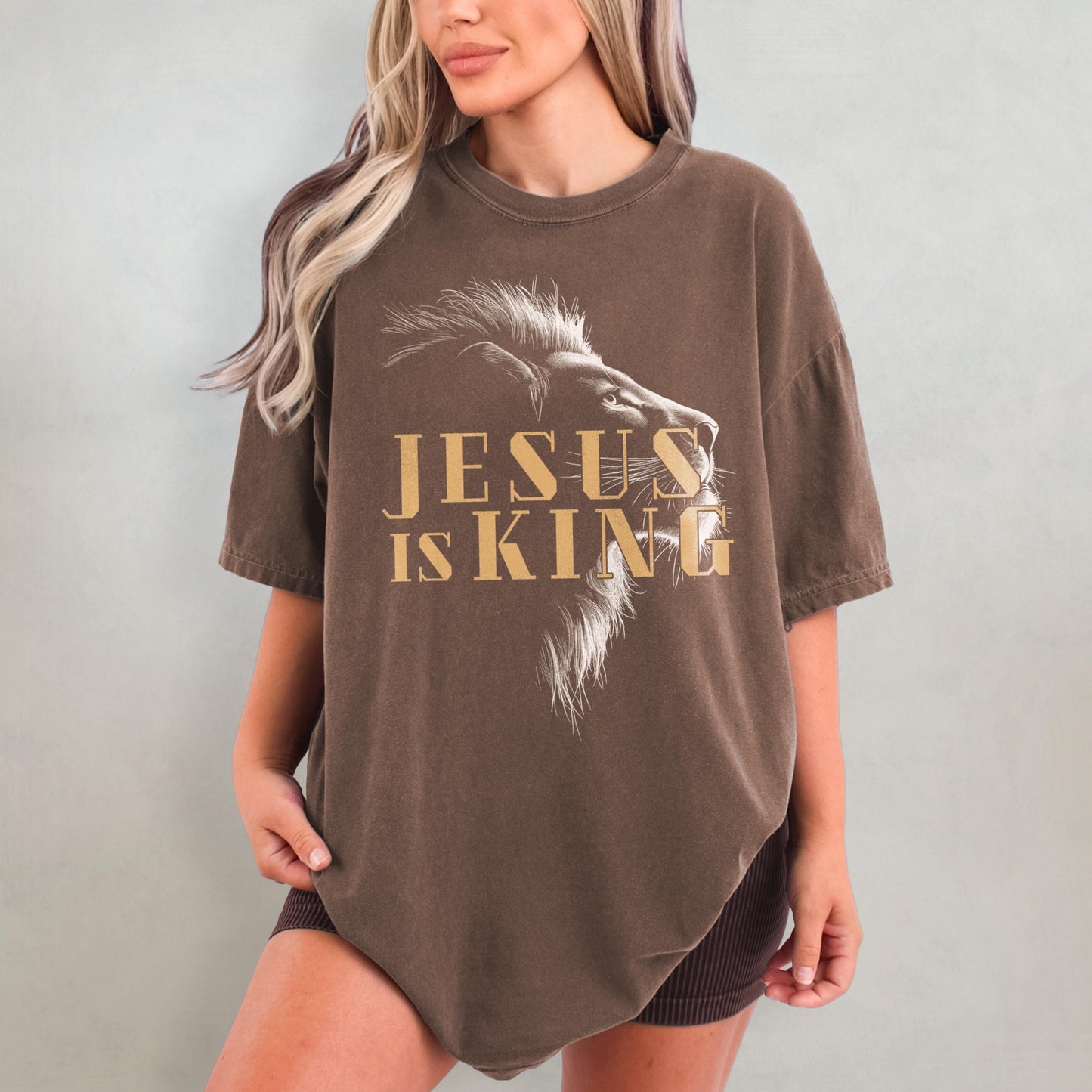 Jesus Is King Tee Lion