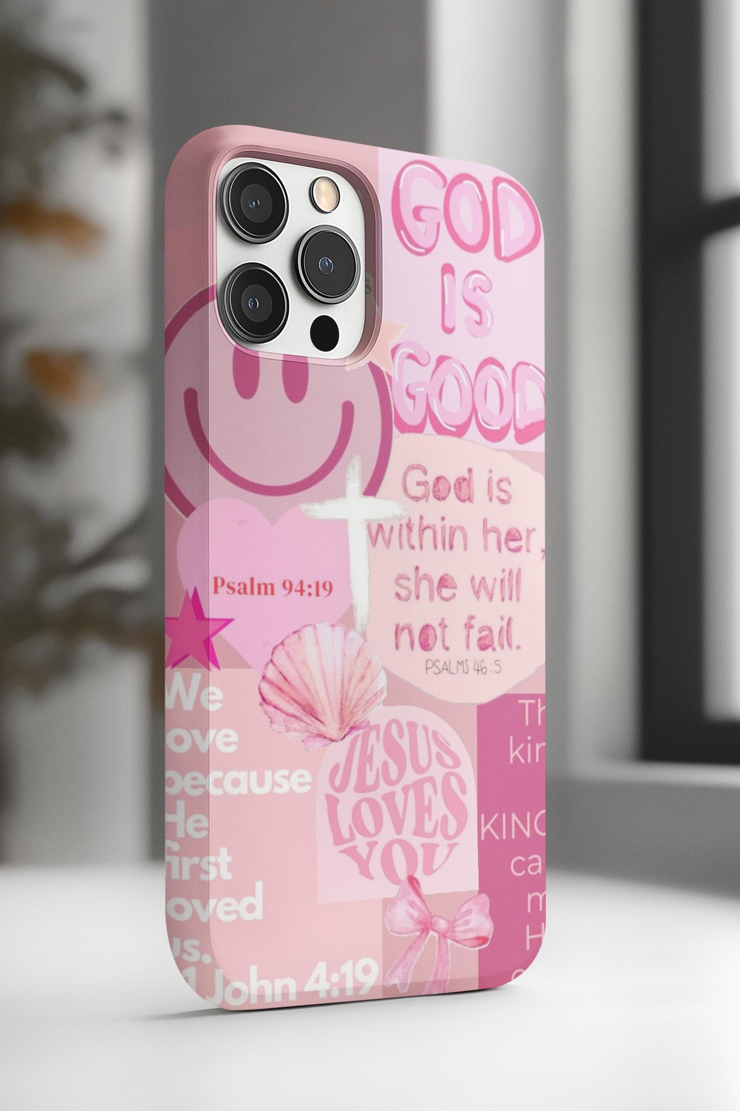 Pink God Is Good Phone Case