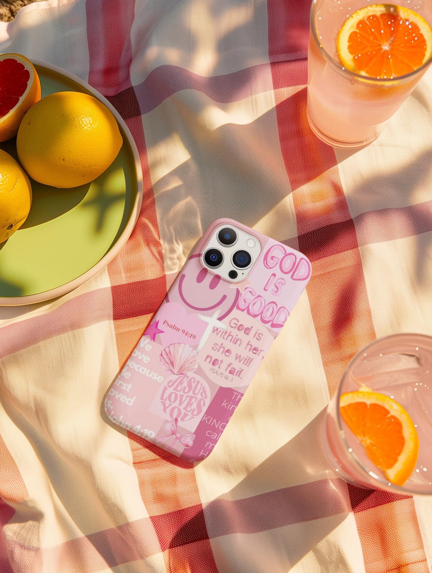 Pink God Is Good Phone Case