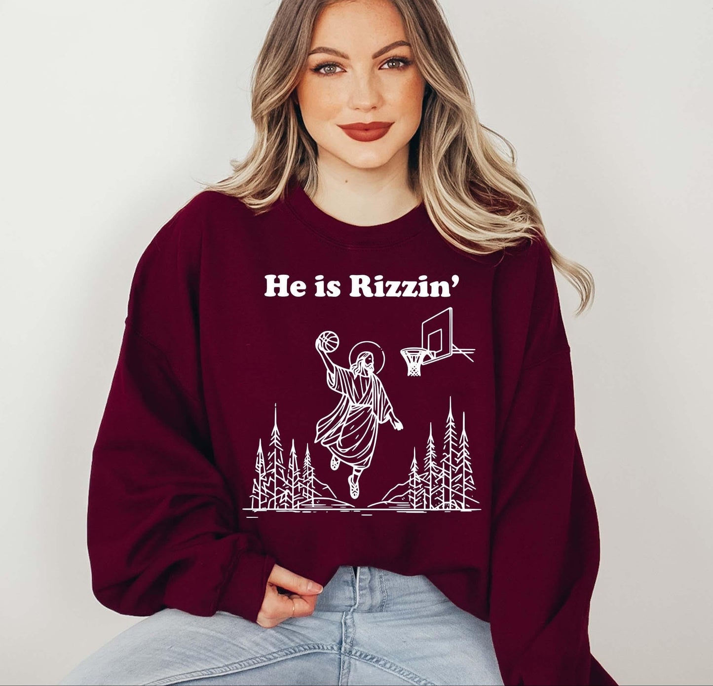 He Is Rizzen Sweater
