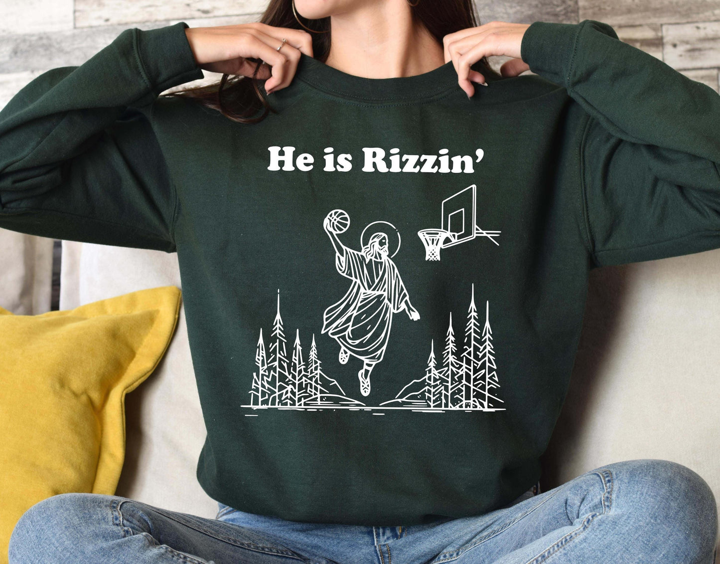 He Is Rizzen Sweater