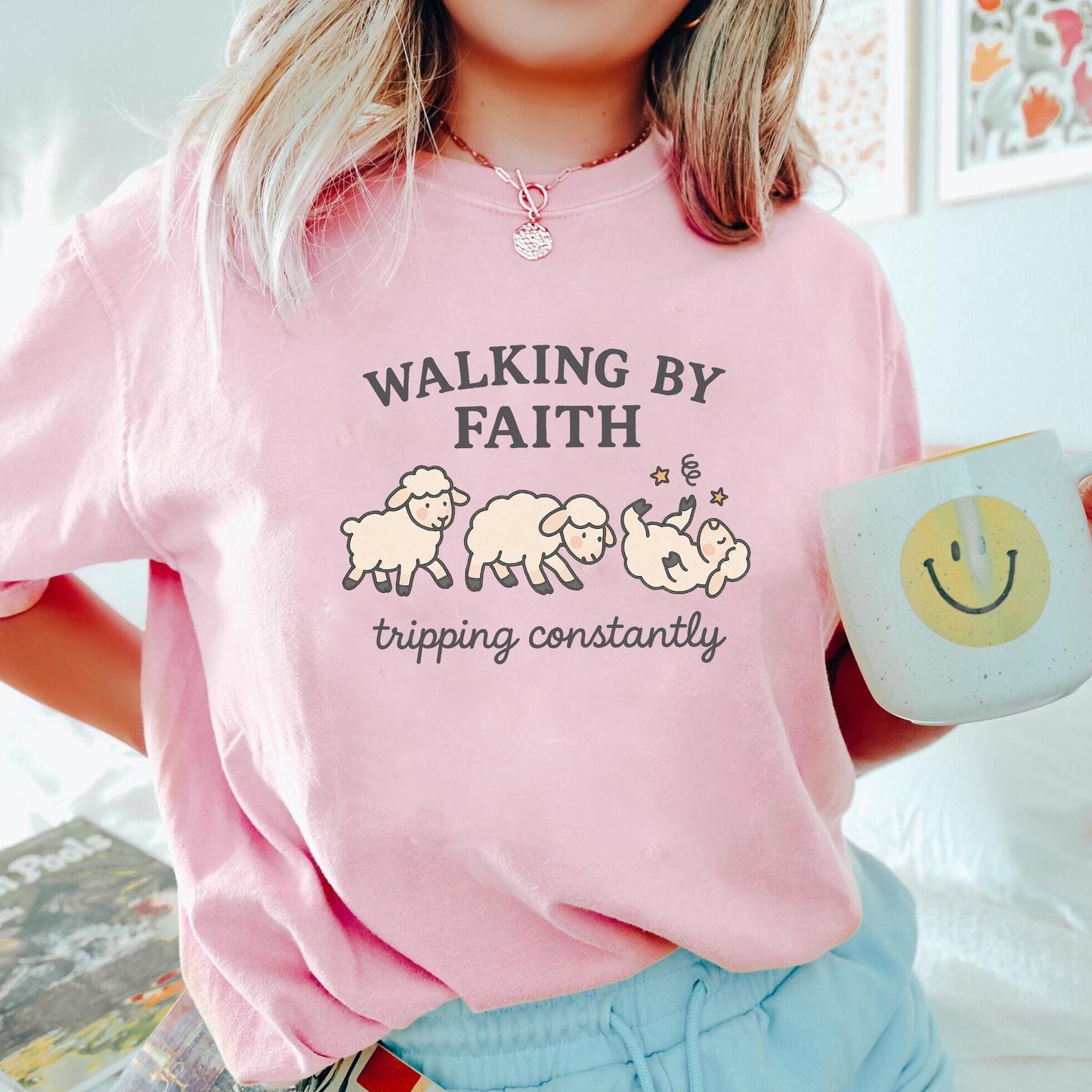 Walking By Faith Tee New