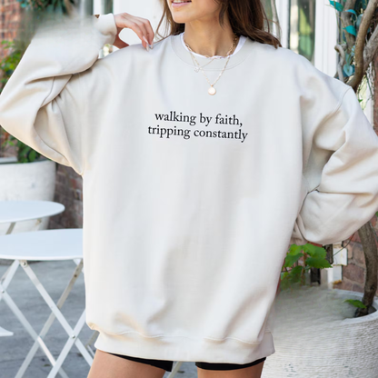 Walking By Faith Sweater New