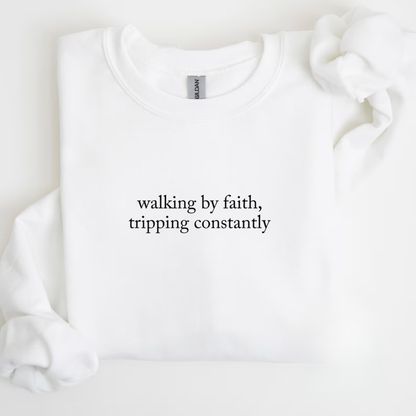 Walking By Faith Sweater New
