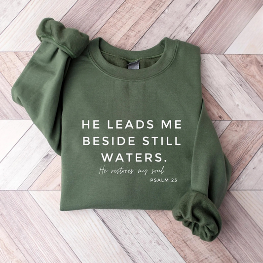He Leads Me Sweater V2