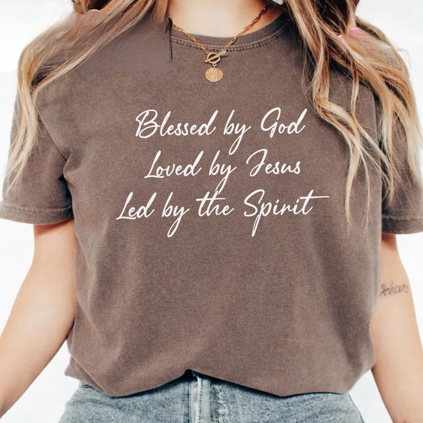Blessed By God Loved By Jesus Tee