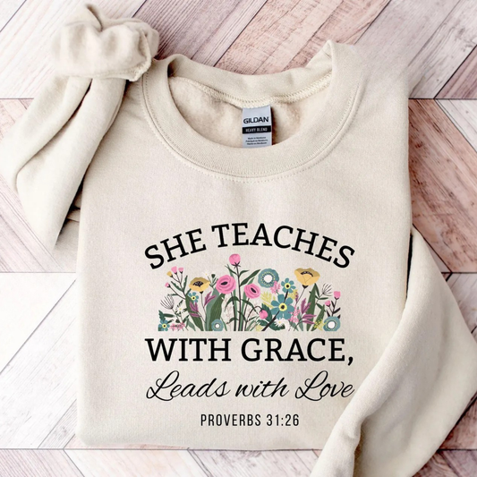 She Teaches With Grace Sweater