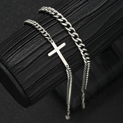 Cross Cuban Bracelet