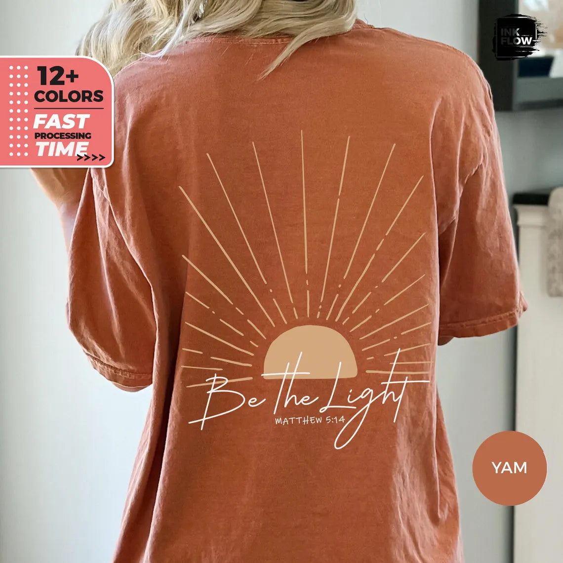 Be The Light Back Print Shirt