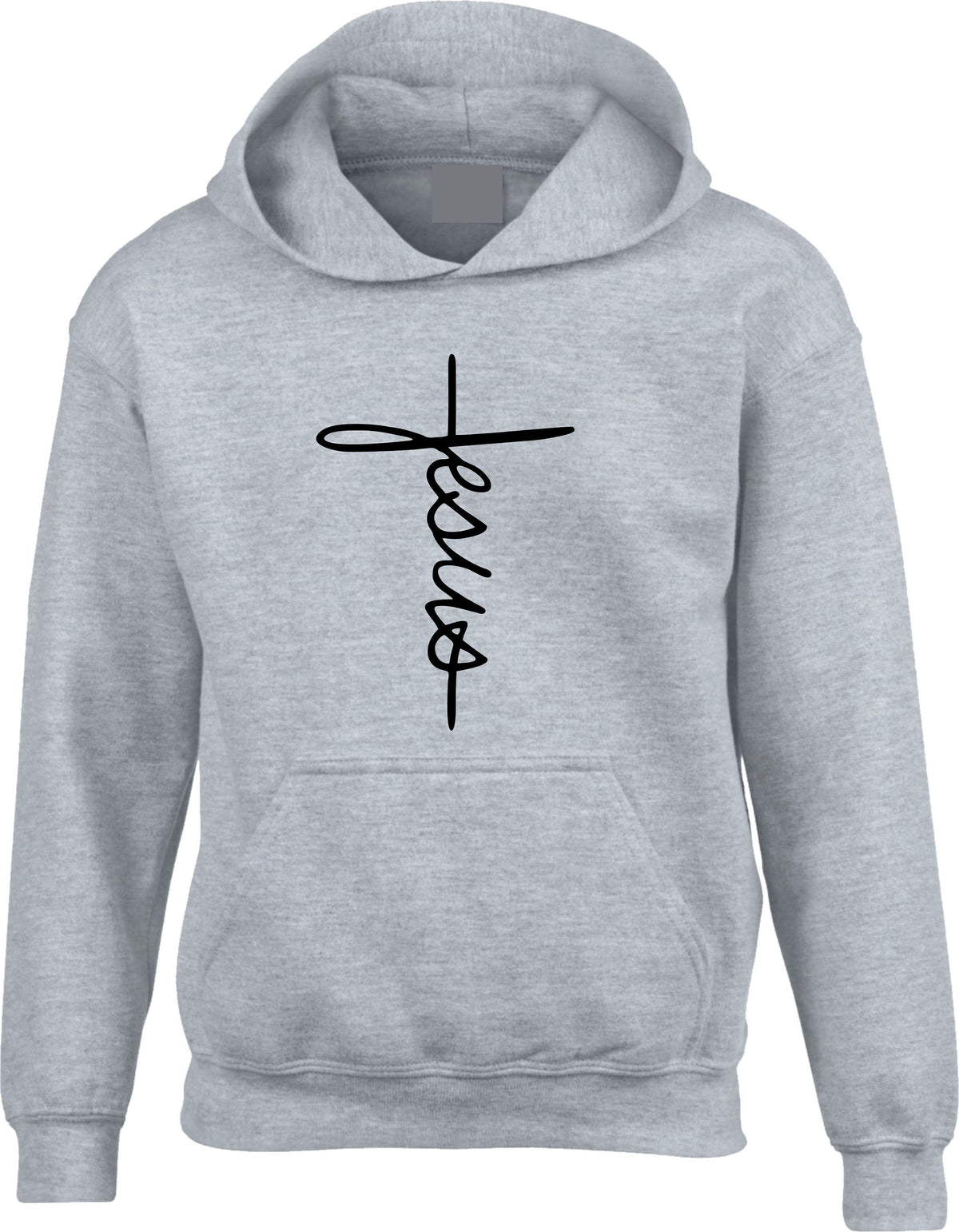 Jesus Signature Vertical Cross Hoodie