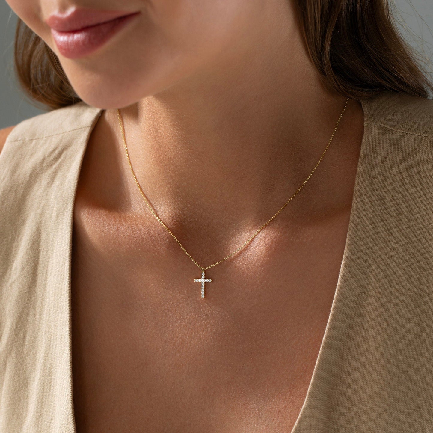 Gold Cross Necklace