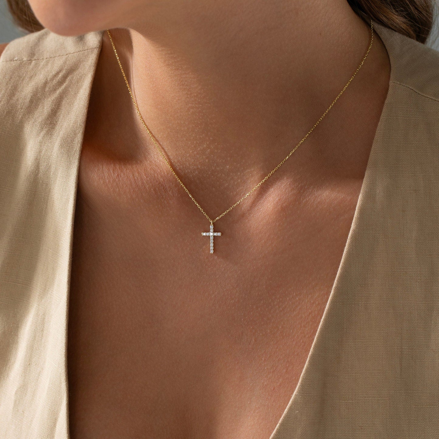 Gold Cross Necklace