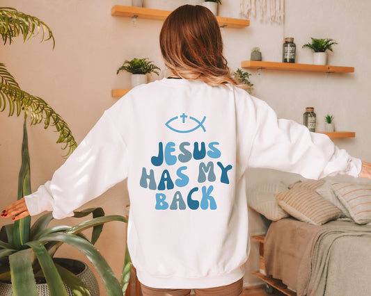 Jesus Has My Back Sweater V4
