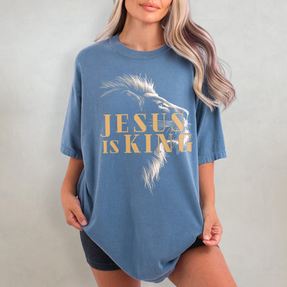 Jesus Is King Tee Lion