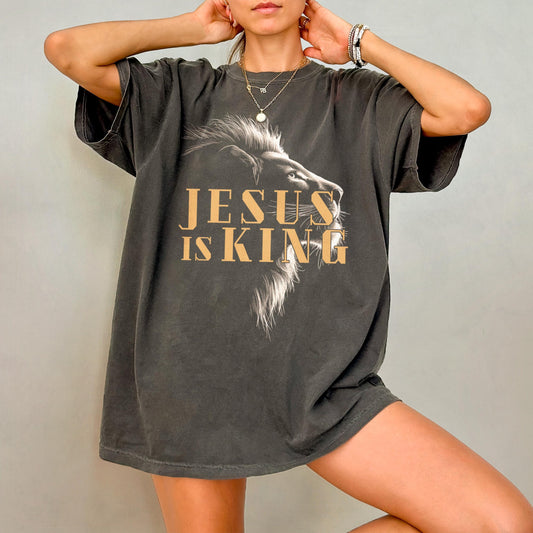 Jesus Is King Tee Lion