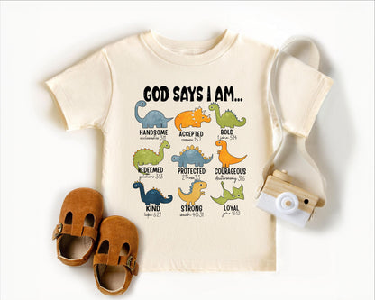 God Says I Am Dinosaur Shirt