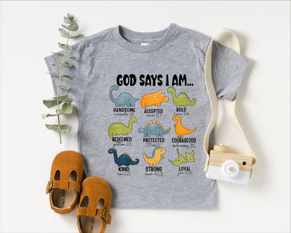 God Says I Am Dinosaur Shirt