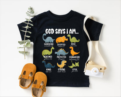 God Says I Am Dinosaur Shirt