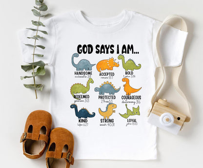 God Says I Am Dinosaur Shirt