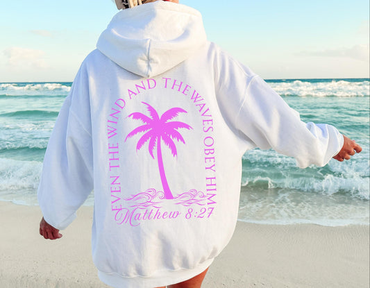 Coastal Christian Palm Tree Sweatshirt