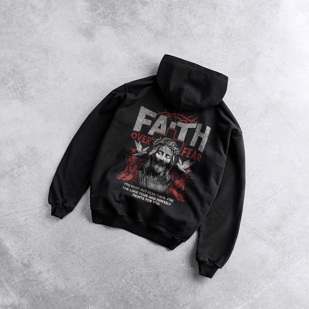 Faith Over Fear Jesus Hoodie