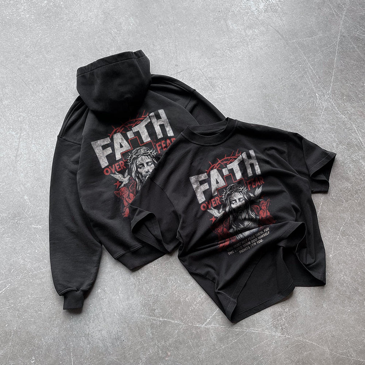Faith Over Fear Jesus Hoodie