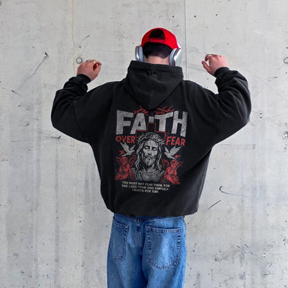 Faith Over Fear Jesus Hoodie