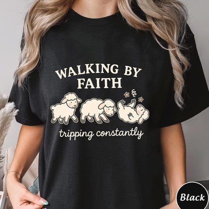 Walking By Faith Tee New