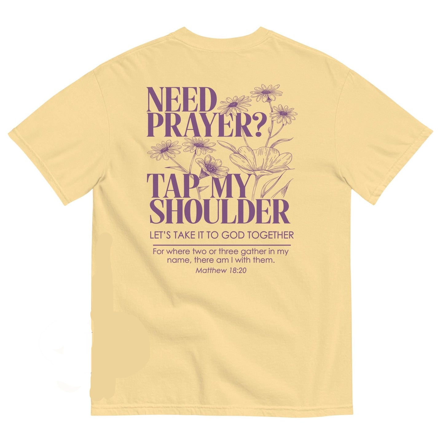 Need Prayer Tap My Shoulder Floral Shirt