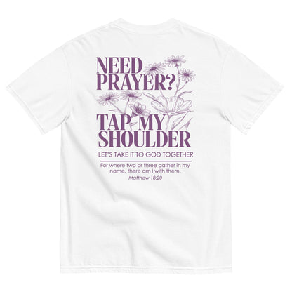 Need Prayer Tap My Shoulder Floral Shirt