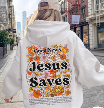 Jesus Saves Christian Hoodie