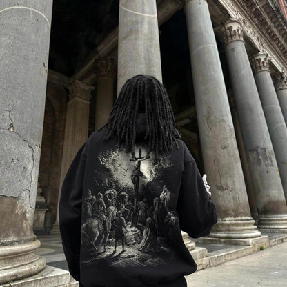 Jesus Crucifixion Vintage Style Hoodie