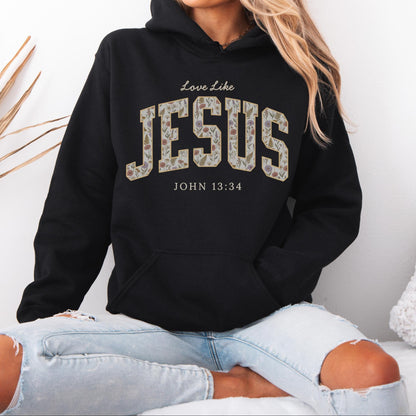 Love Like Jesus Trendy Christian Hoodie