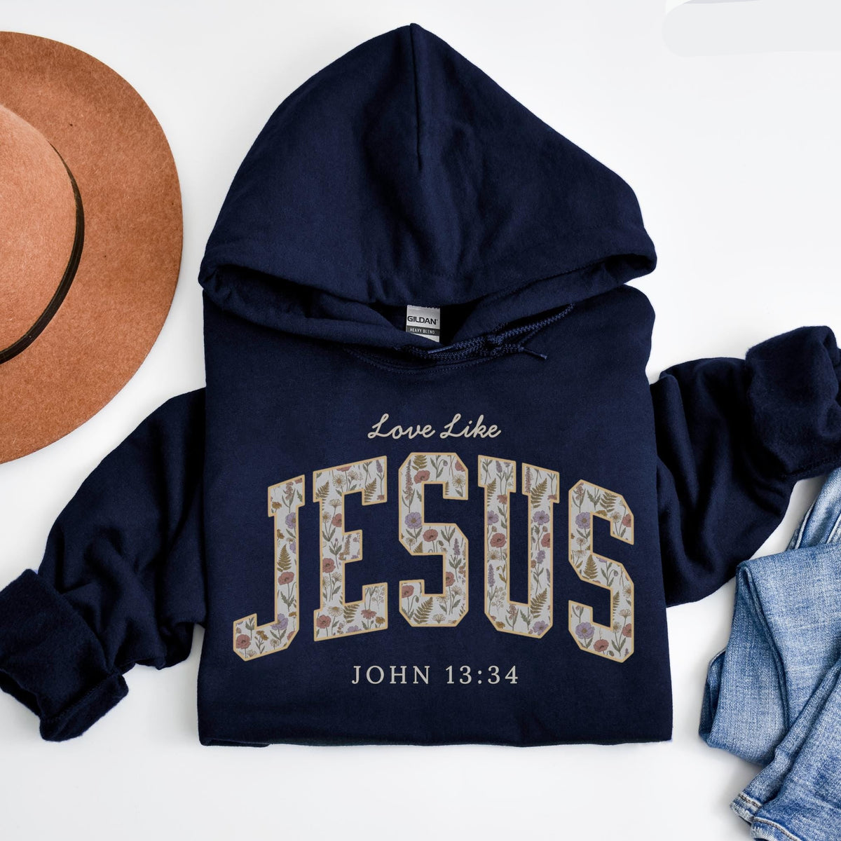 Love Like Jesus Trendy Christian Hoodie