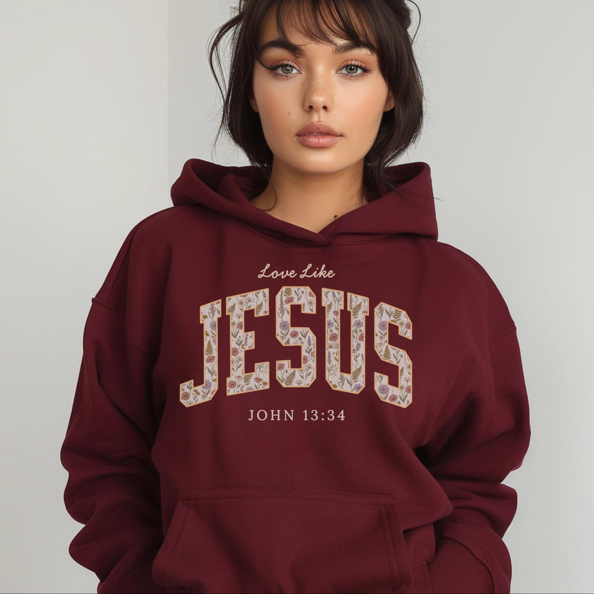 Love Like Jesus Trendy Christian Hoodie