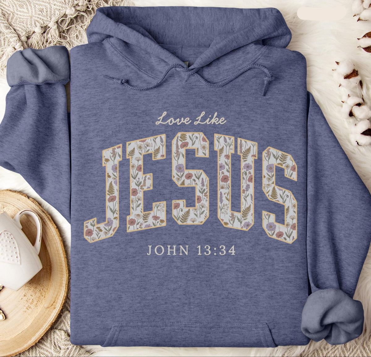 Love Like Jesus Trendy Christian Hoodie