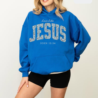 Love Like Jesus Trendy Christian Hoodie