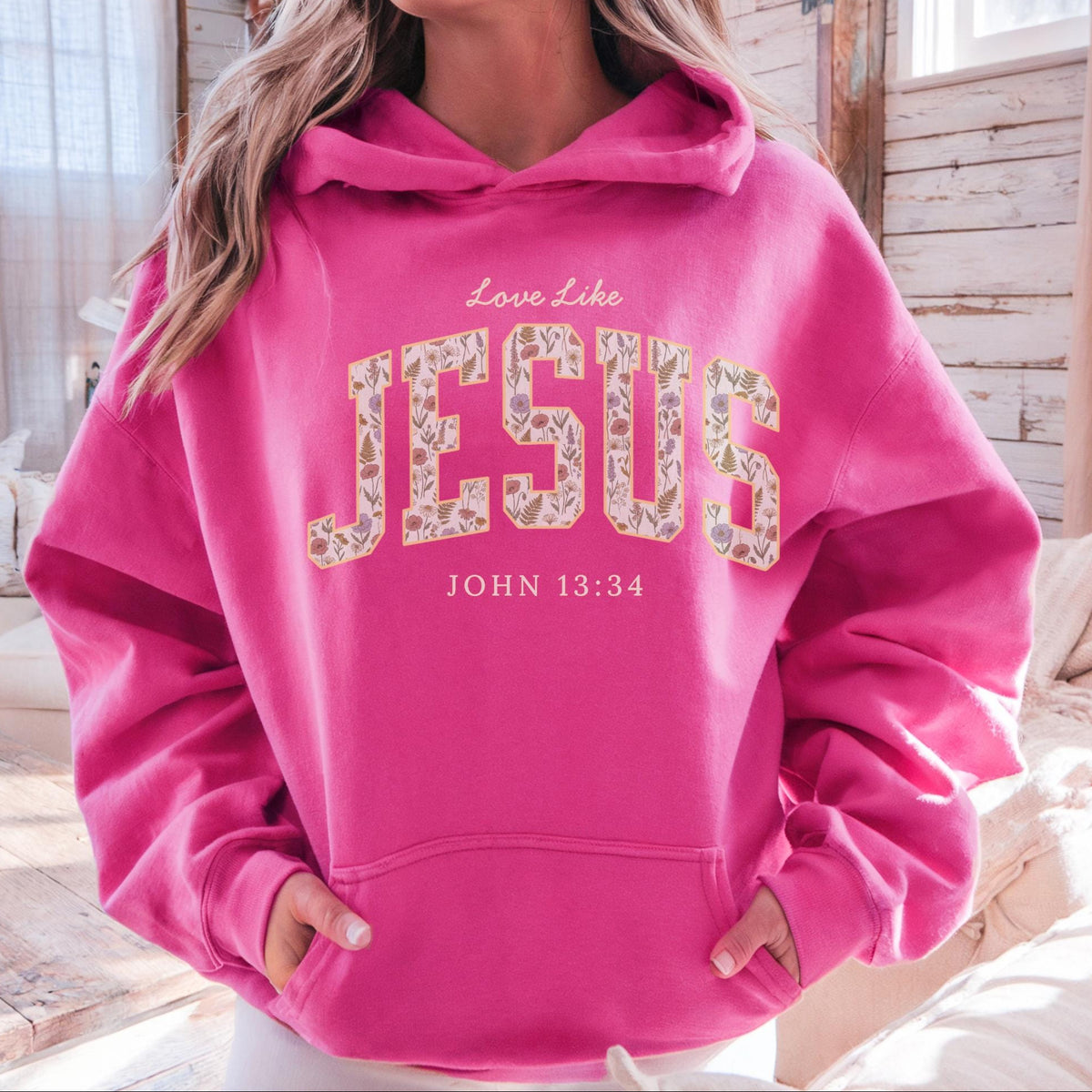 Love Like Jesus Trendy Christian Hoodie