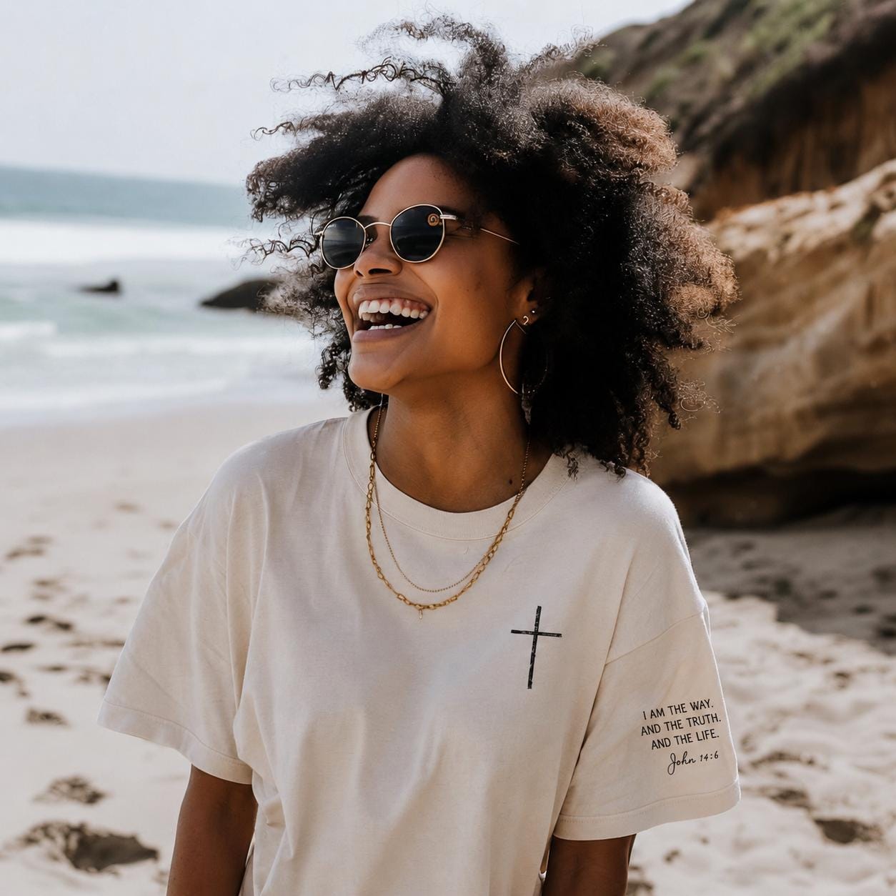 John 14 6 Minimalist Cross Tee