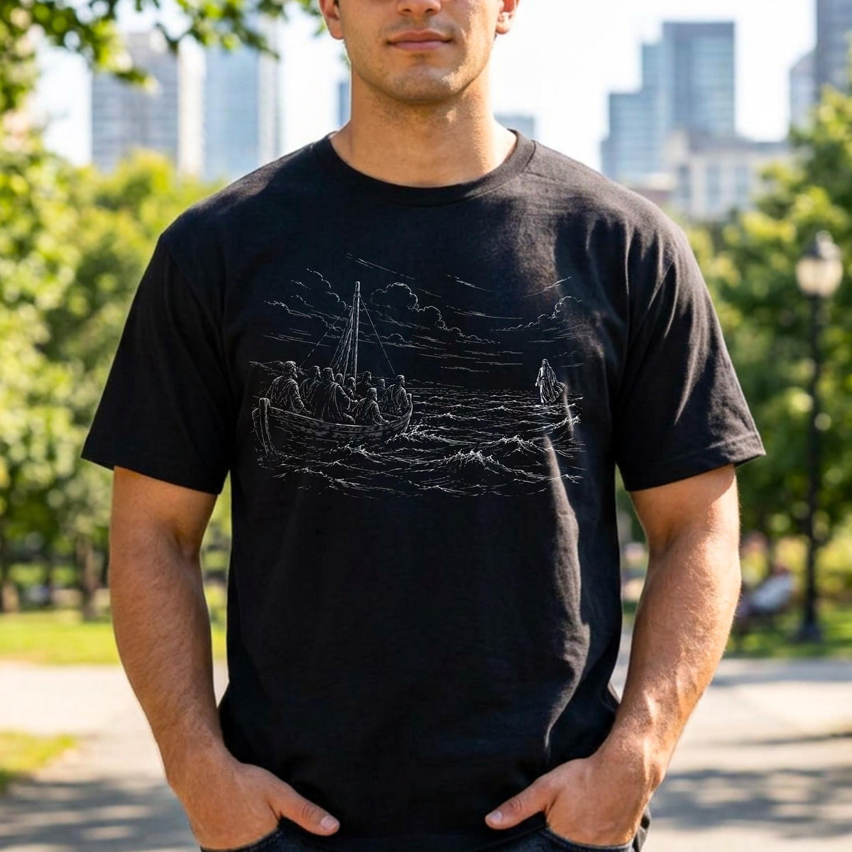 Jesus Walks On Water Shirt